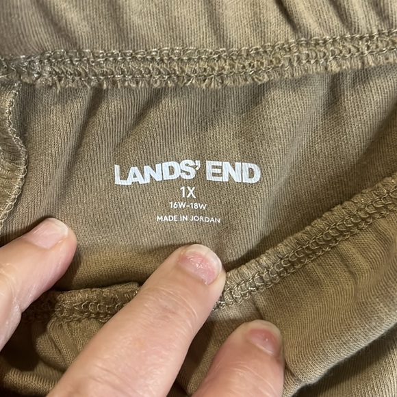 Land’s End khaki sport knit pant size 1X 16W-18W - Picture 3 of 4